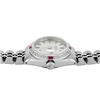 Image 5 : Rolex Ladies Stainless Steel Ruby And Diamond Bezel Date Watch