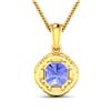 Image 2 : 14KT Yellow Gold 1.99ctw Tanzanite and Diamond Pendant
