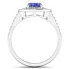 Image 4 : 14KT White Gold 1.09ctw Tanzanite and Diamond Ring