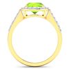 Image 4 : 14KT Yellow Gold 1.6ctw Peridot and Diamond Ring