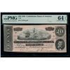 Image 1 : 1864 $20 T-67 Confederate PMG 64EPQ