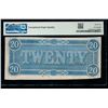 Image 2 : 1864 $20 T-67 Confederate PMG 64EPQ