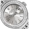 Image 2 : Rolex Ladies Stainless Steel Diamond Bezel Date Watch