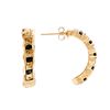 Image 2 : Plated 18KT Yellow Gold and Sterling Silver 2.95ctw Sapphire and Diamond Earrings