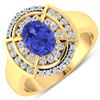 Image 1 : 14KT Yellow Gold 1.09ct Tanzanite and Diamond Ring