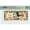 Image 1 : 2008 $1 Mickey Disney Dollar PMG 67EPQ