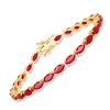 Image 1 : 14KT White Gold 9.00ctw Ruby Bracelet