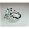 Image 2 : Dazzling 3.75 Ct Green Fire Moissanite Ring
