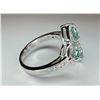 Image 3 : Dazzling 3.75 Ct Green Fire Moissanite Ring