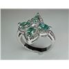 Image 6 : Dazzling 3.75 Ct Green Fire Moissanite Ring