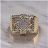 Image 3 : Men's 14 Kt Gold Plate 5.75 Ct.. Lab Simulated Diamond Ring