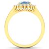 Image 4 : 14KT Yellow Gold 0.96ct Aquamarine and Diamond Ring