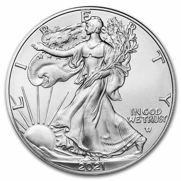 2021 American Silver Eagle 1oz BU Type 2 Coin