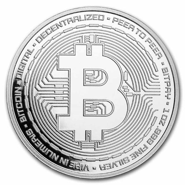 Bitcoin 1 oz Silver Round Coin