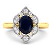 Image 3 : 14KT Yellow Gold 1.3ctw Blue Sapphire and Diamond Ring