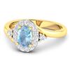 Image 2 : 14KT Yellow Gold 0.51ctw Aquamarine and Diamond Ring