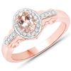 Image 2 : Plated 14KT Rose Gold 1.98ctw Morganite and White Topaz Jewelry Set