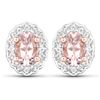 Image 3 : Plated 14KT Rose Gold 1.98ctw Morganite and White Topaz Jewelry Set