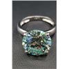 Image 1 : Plated 14KT White Gold 4.5ct Vvs1 Mint Green Fire Moissanite Ring
