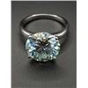 Image 2 : Plated 14KT White Gold 4.5ct Vvs1 Mint Green Fire Moissanite Ring