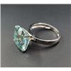 Image 3 : Plated 14KT White Gold 4.5ct Vvs1 Mint Green Fire Moissanite Ring