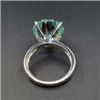 Image 4 : Plated 14KT White Gold 4.5ct Vvs1 Mint Green Fire Moissanite Ring