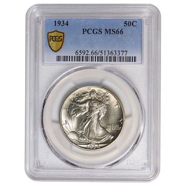 1934 Walking Liberty Half Dollar PCGS MS66