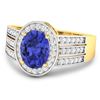 Image 2 : 14KT Yellow Gold 1.41ctw Tanzanite and Diamond Ring