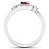 Image 4 : 14KT White Gold 0.85ctw Ruby and Diamond Ring