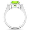 Image 4 : 14KT White Gold 2.3ctw Peridot and Diamond Ring
