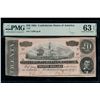 Image 1 : 1864 $20 T-67 Confederate PMG 63EPQ