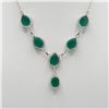 Image 5 : Lab Created Stunning 4 Piece Tsavorite Garnet Jewelry Set