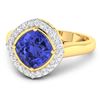 Image 2 : 14KT Yellow Gold 1.99ctw Tanzanite and Diamond Ring