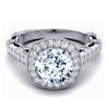 Image 2 : Sparkling 2.75ct  Ice Blue Fire Moissanite Ring