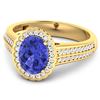 Image 3 : 14KT Yellow Gold 1.41ct Tanzanite and Diamond Ring