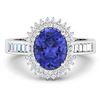 Image 3 : 14KT White Gold 1.41ctw Tanzanite and Diamond Ring