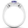 Image 4 : 14KT White Gold 1.09ct Tanzanite and Diamond Ring