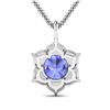 Image 3 : 14KT White Gold 2.02ctw Tanzanite and Diamond Pendant