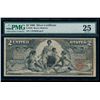 Image 1 : 1896 $2 Educational Silver Certificate PMG 25