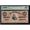 Image 1 : 1864 $50 T-66 Confederate PMG 55EPQ