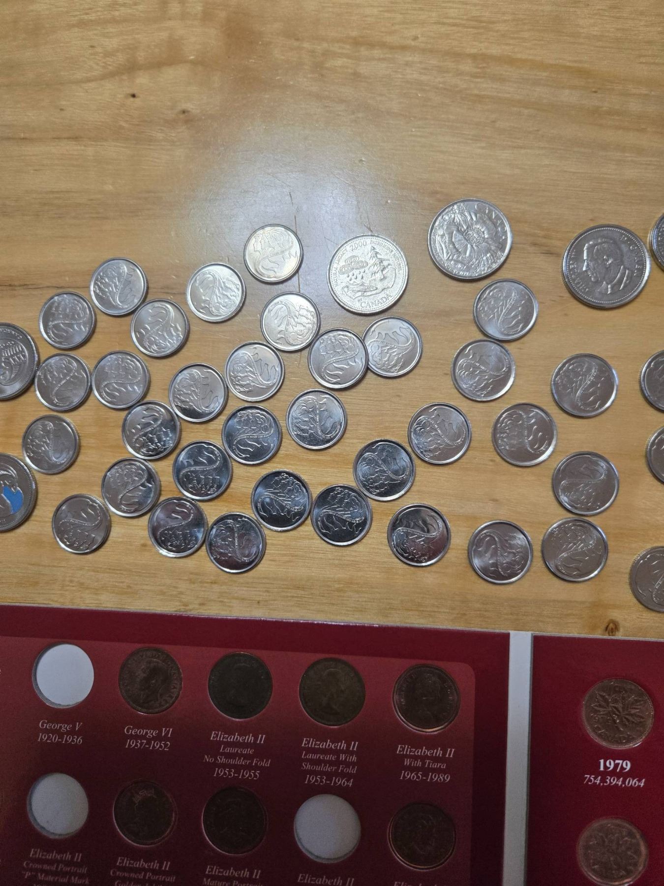 Canadian Coin Collection With Folder and Loose Coins