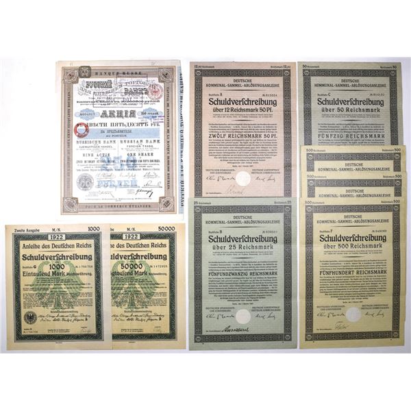 German and Russian Foreign Bonds, 1907 to 1927