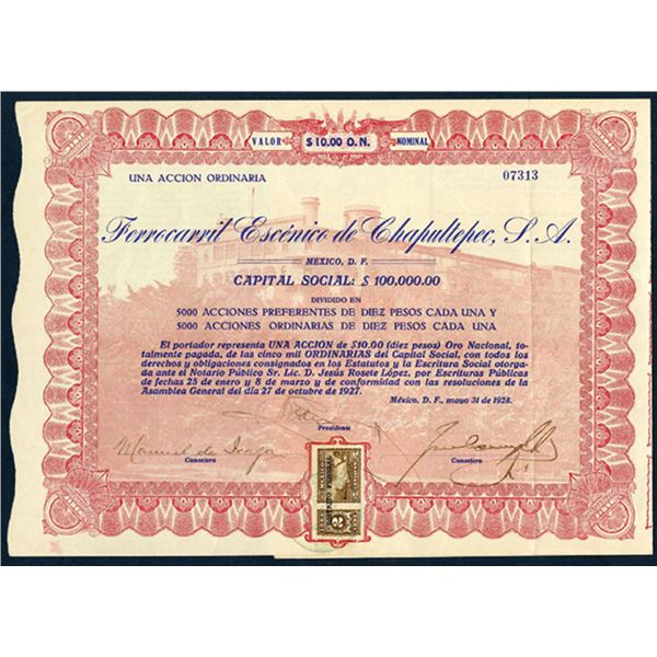 Mexico. Ferrocarril Escenico de Chapultepec, C.A.
