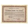 Image 1 : NY. Consolidated Rubber Tire Co., 1905 Specimen Stock Certificate
