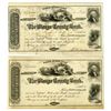 Image 1 : NY. Otsego County Bank, 1863, I/C and U/U Stock Certificate Pair.