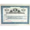 Image 1 : PA. City National Bank of Philadelphia, 1910-20 Specimen Stock Cert XF Blue SBN