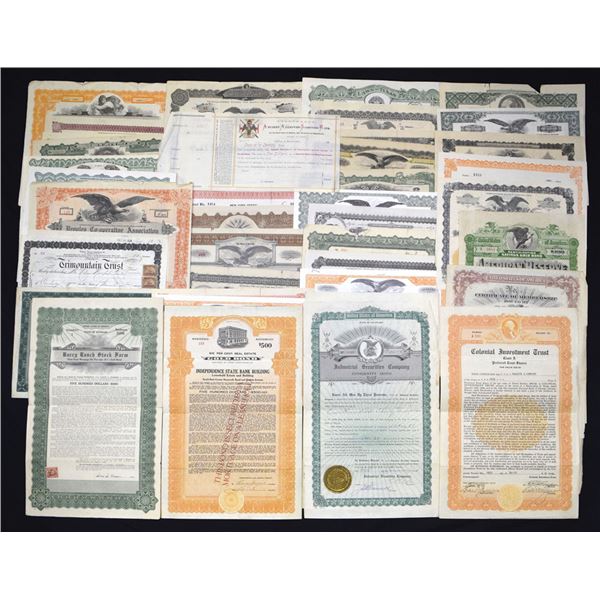 Investment, Finance, and More Assortment of Stocks and Bonds, ca. 1890s to 1950s.