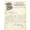 Image 1 : WI & MT. . Val Blatz Milwaukee Lager Beer, J. Switzer wholesale dealer in liquors letter to Great Fa
