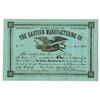 Image 1 : NH. Eastern Manufacturing Co., 1888 1 Shr Capital Stock I/U Certificate, #68, VF
