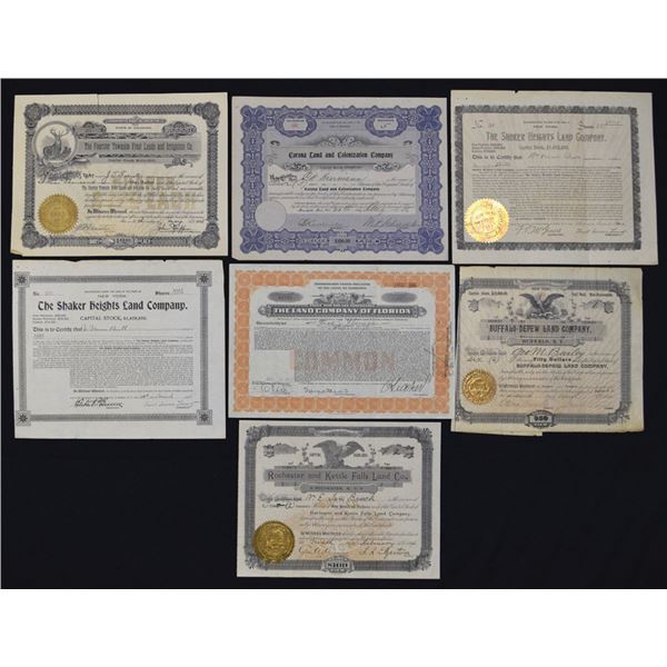 Land, Real Estate Development, Colonization, and Irrigation Stock Assortment, 1892 to 1927.